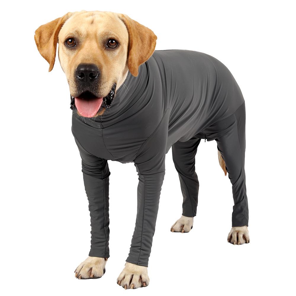 Cross-border dog full-coverage ice silk dog zipper style yoga wear sportswear anti-shedding dog wear for large dogs