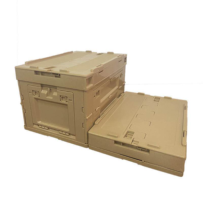 户外折叠收纳箱双开门车载后备箱家用储物盒工业风露营国潮20L - 图3