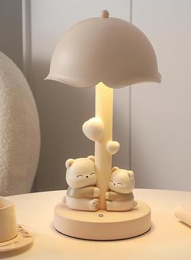 创意可爱暴力熊卧室床头台灯摆件轻奢高级感小夜灯装饰生日礼物女