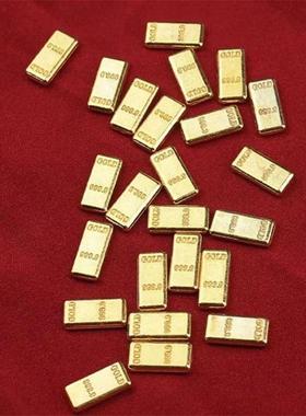 创意祝福金砖合金摆件迷你小金条招财元宝开业乔迁家居送礼装饰品