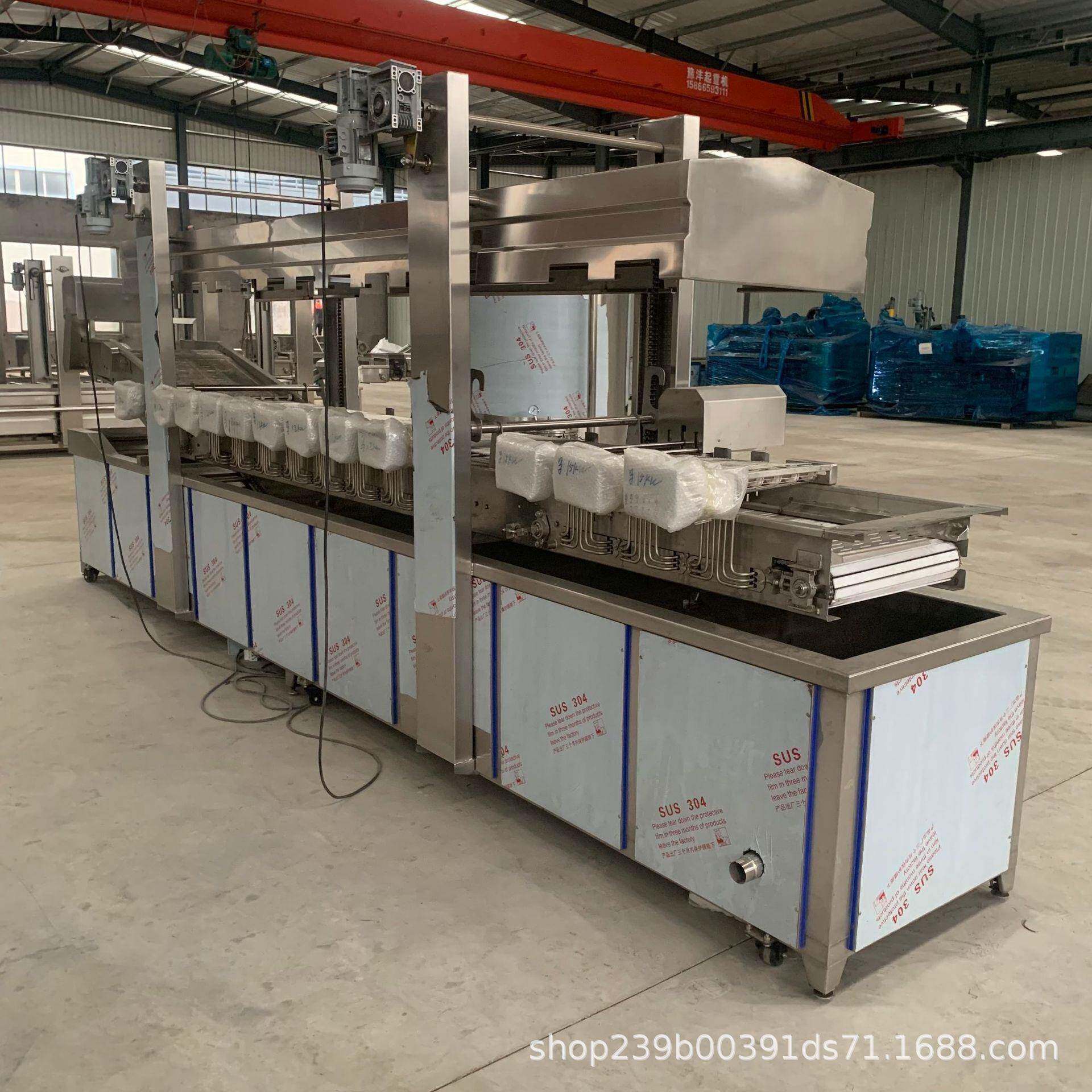 Commercial pancake crispy frying machine, steamed hemp leaf frying production line, intelligent temperature-controlled crispy cake frying equipment