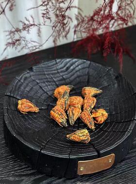 侘寂风几何原木果盘摆件样板间酒店餐厅客厅书房创意家居装饰品