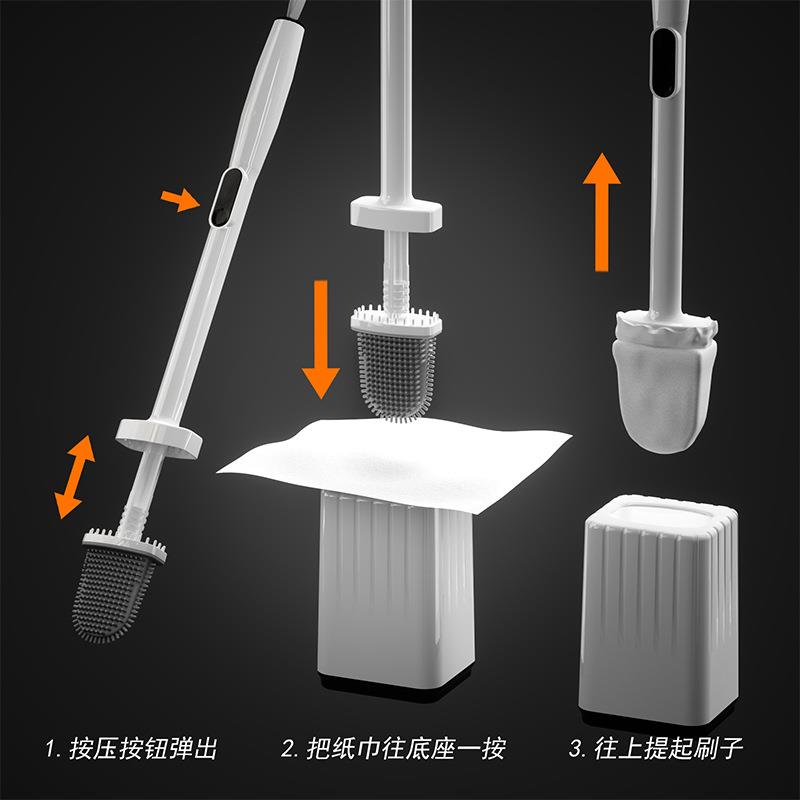 2025 Creative Toilet Brush No Dead Angle Face Washing Towel Household Toilet Bathroom New Clean Long-Handed Toilet Cleaning Brush