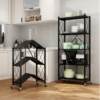 Kitchen supplies without installation folding kitchen storage rack Household supplies Multi-layer microwave oven storage storage rack