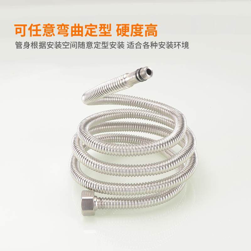 尖头波纹管菜盆洗脸面盆4分304不锈钢冷热水龙头防爆尖嘴进水软管,淘宝优惠券,粉丝福利购,淘宝优惠卷