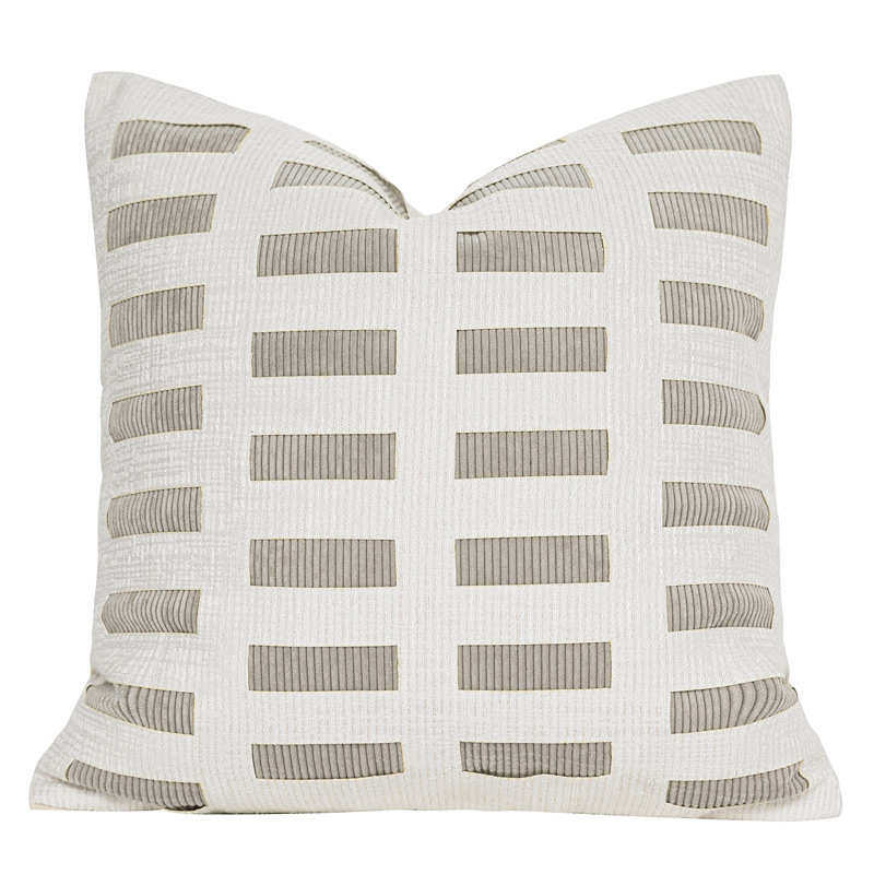 米白浅咖灯芯绒镂空设计抱枕套禅意新中式轻奢侘寂风沙发靠垫套,淘宝优惠券,粉丝福利购,淘宝优惠卷