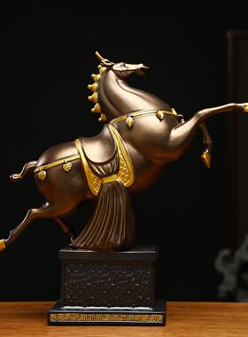 陶瓷马到成功骏马摆件家居客厅办公室马装饰工艺礼品摆饰马年招财