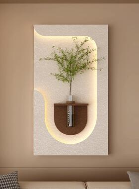 杰家水培绿色植物装饰画壁灯门厅客厅背景墙花瓶挂画新格调