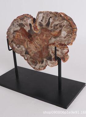 侘寂风新中式木化石摆件售楼处样板间书房桌面家居工艺品软装饰品