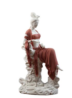 《嫦娥》陶摆xjh-6476瓷德化瓷塑艺白术品家居客厅酒柜装饰件品
