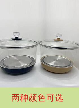 泡茶炉茶台玻璃消毒锅单个配件煮茶杯消毒壶三环洗茶杯盆高硼硅玻