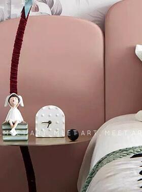 日本进口现代北欧简约女孩房书香女孩可爱粉卡通人物书本饰品装饰