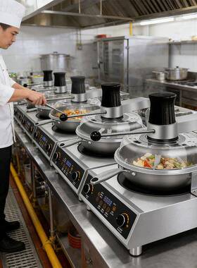 厂家生产智能多功能光波上搅拌快餐炒饭机学校食堂商用自动炒菜机