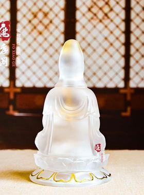 正品精摆品水件琉璃观音菩萨佛像佛堂家居供观奉室内世音工艺品结