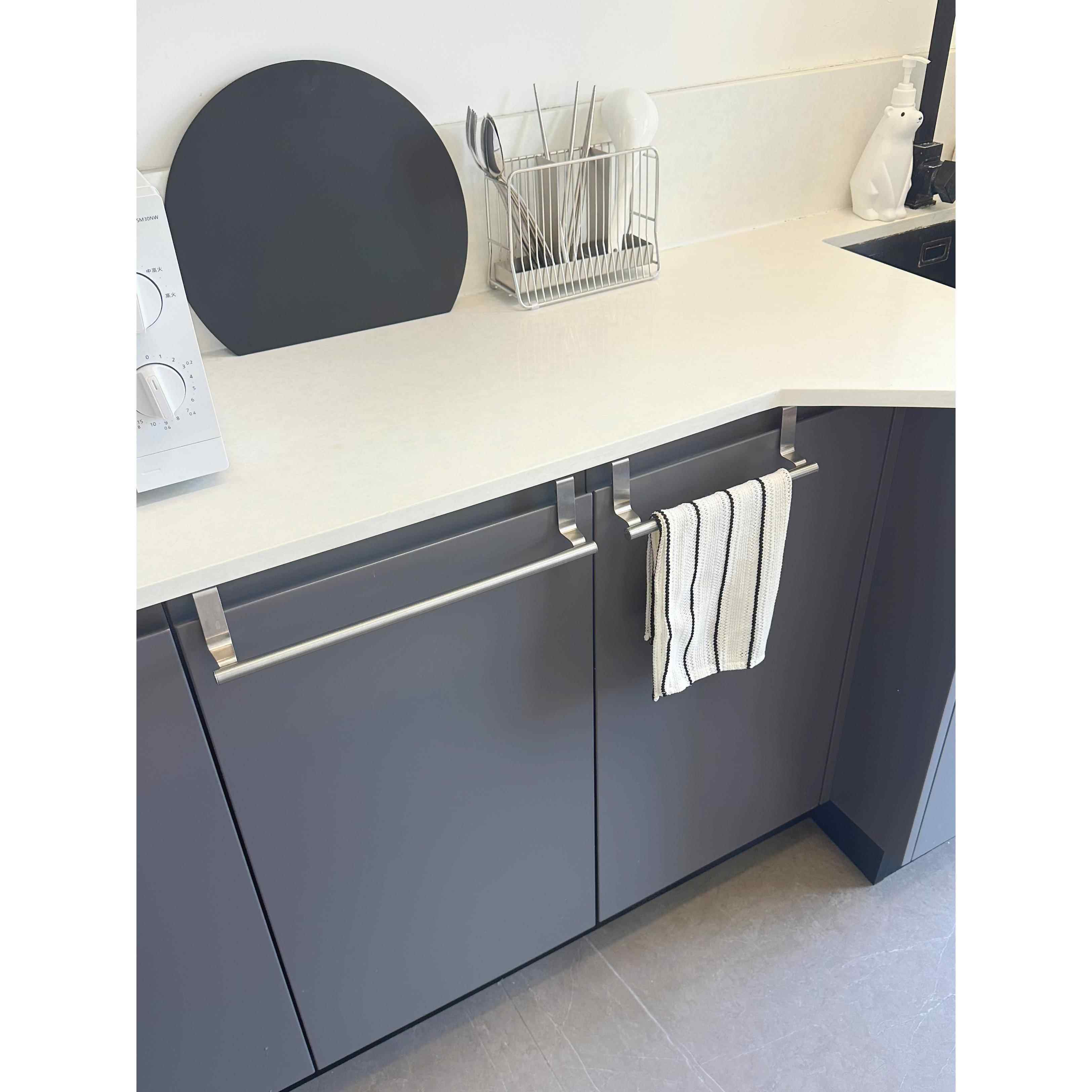 免打孔厨房柜门挂杆抹布收纳架卫生间浴室毛巾架,淘宝优惠券,粉丝福利购,淘宝优惠卷