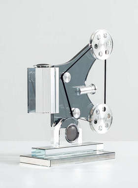 东来家居轻奢风仿真水晶放映机摆件客厅书房书柜电视柜创意装饰品