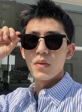 经典男士覆古半框太阳眼镜韩版时尚开车驾驶骑行户外抗UV太阳眼镜