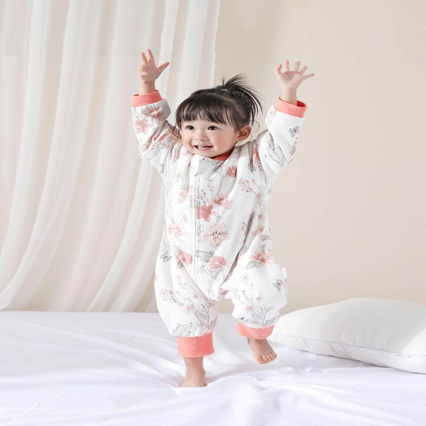 婴儿睡袋宝宝春秋款恒温分腿儿童防踢被子神器冬季保暖四季通用,淘宝优惠券,粉丝福利购,淘宝优惠卷