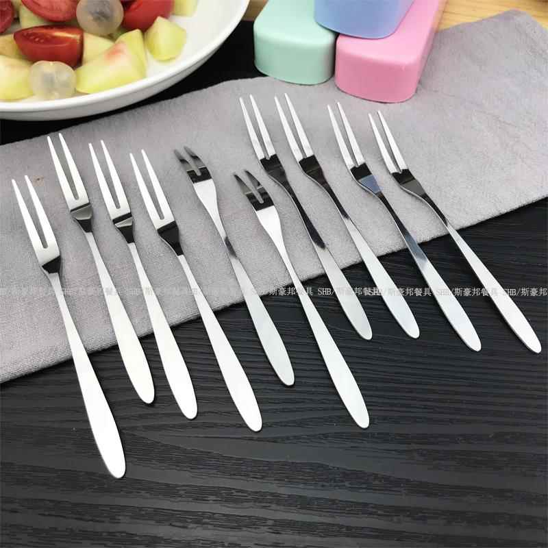 蛋糕叉水果叉不锈钢套装创意可爱儿童304欧式叉子家用水果签果插