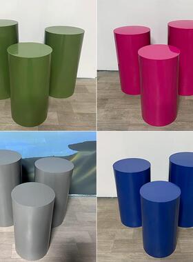 新款婚庆道桌具铁艺甜品台婚礼路商场橱圆引柱窗甜品布66105516置