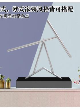 牛顿摆钢铁侠混沌摆永动机摆件高档创意商务礼品家居反重力模型