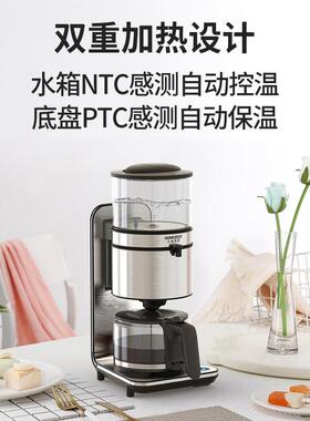 跨境美式咖啡机全自动滴滤式家用保温咖啡壶大容量煮茶器智能