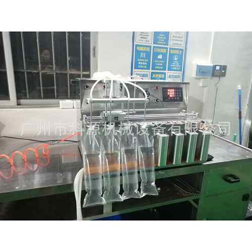 沙棘汁果汁饮料小型半自动气动灌装机吸嘴袋液体定量自动灌装设备 - 图1