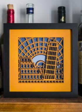 梯木叠雕 北欧轻奢桌面装饰摆饰创意ins礼品手工制作现代简约摆设