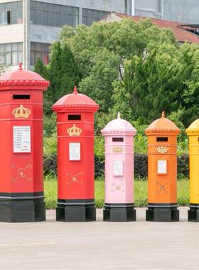 爆款英伦邮政邮筒模型大号信箱酒吧咖啡馆摆设创意储钱罐摆件