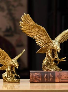 过年装饰摆件客厅氛围感好物摆件美式大鹏展翅老鹰树脂工艺品大展