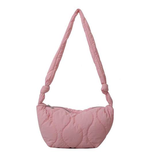 大容量棉服时尚新款褶皱云朵包绣线简约休闲托特腋下包包女