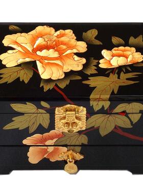 正品高端州中式覆实纳木大三层古锁防氧化收扬盒