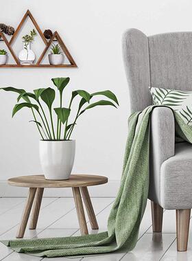 木制三角架  适用于家庭 卧室客厅架子装饰壁架木质深棕色 大山架