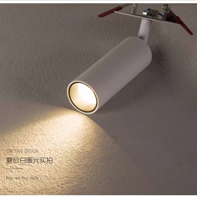 Sanzhi LED embedded long tube spotlight Ra95 anti-glare angle adjustable living room hotel wall washer COB downlight