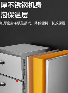 天红美厨三门温蒸菜炖汤蒸箱酒店饭店快速蒸炉商用厨具海鲜蒸柜