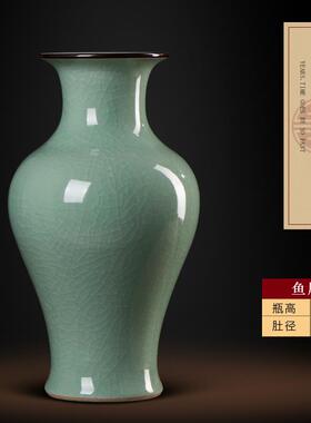 正品景德镇陶摆瓷器仿古青瓷花瓶中客电视柜装饰式品家居瓷瓶厅件