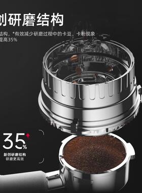 跨境外贸咖啡机家用小型冷热双萃研磨一体全自动意式浓缩咖啡机