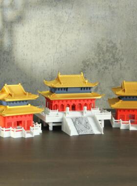 中式覆建筑宫殿大殿皇宫楼阁古楼城楼家居造景鱼缸水陆缸装饰摆饰