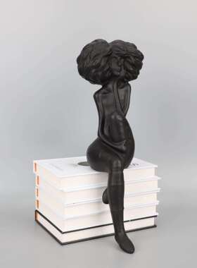 欧式树脂雕塑工艺品爆炸头轻奢创意家居客厅房间电视柜装饰品摆件