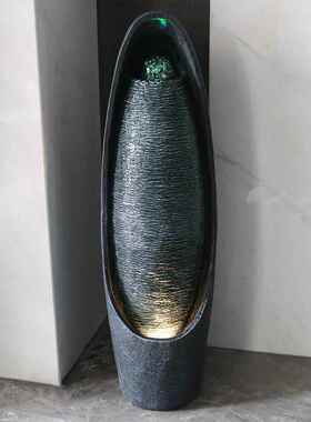 客厅水幕墙景玄关电视柜落地假山流水喷泉招财摆件风水球开业礼品