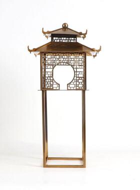 现代新中金属摆镂MC-TY-63式空建筑凉亭件板房间售楼处酒店中古软