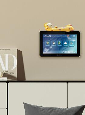 显眼包长颈鹿电脑屏幕趴趴摆件办公桌工位氛围布置打工人上班发疯