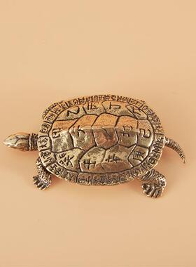 黄铜二铜十四节气龟桌面摆乌龟古玩12件家居艺茶宠装饰小器工品