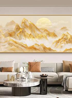 日照金山客厅装饰画办公室沙发背景墙餐厅挂画轻奢高级感卧室壁画