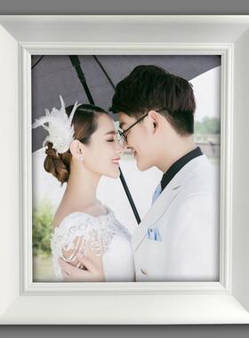 欧式创意白色画框实木相框挂墙 16 20 24 30寸婚纱照照相馆相框定