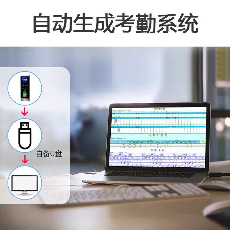 Fingerprint access control system All set card swipe temporary password attendance office glass door electric plug lock wooden door