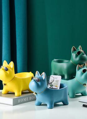 创意家居放钥匙的玄关收纳摆件门口鞋柜桌面收纳盒简约北欧装饰品