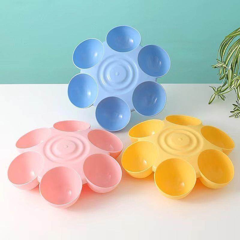 猫碗防打翻六碗狗食盆多宠分食六格花瓣猫咪喝水碗幼犬幼猫宠物碗,淘宝优惠券,粉丝福利购,淘宝优惠卷