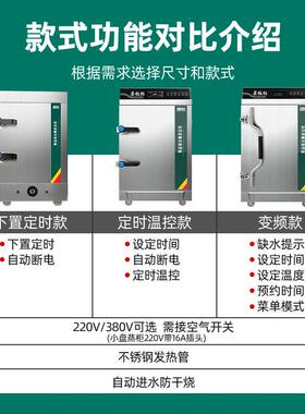 猛世蒸饭柜商用电蒸箱食堂电热蒸饭车全自动厨房小型蒸柜蒸车蒸箱