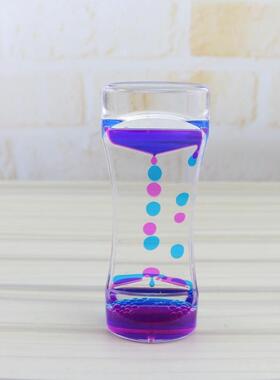 KG41双色液体油滴沙漏 计时器减压工艺品创意礼品摆件油漏